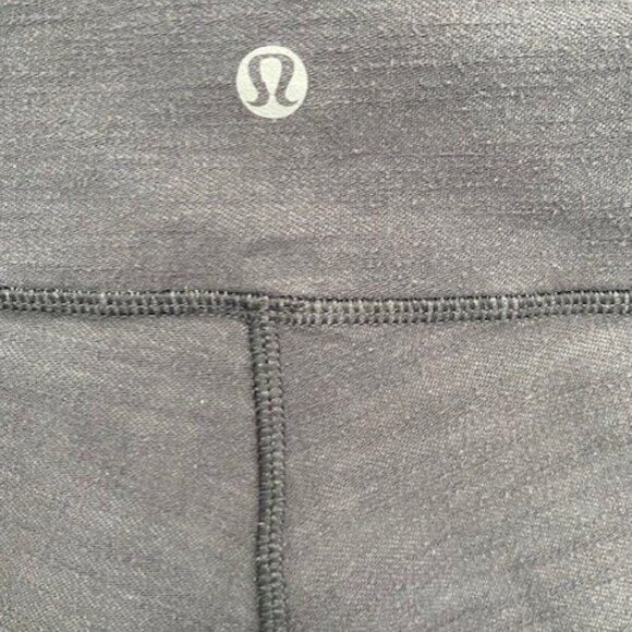 LULULEMON Athletica Heathered Gray/Grey Luon Cropped Low Rise Capri Leggings 4 - Picture 5 of 9